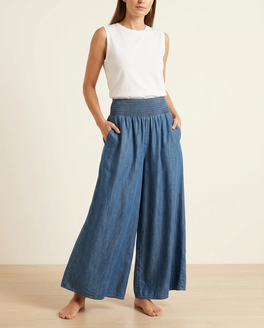 Lorraine | Comfortable pants with elastic waist | Wide Leg Pants