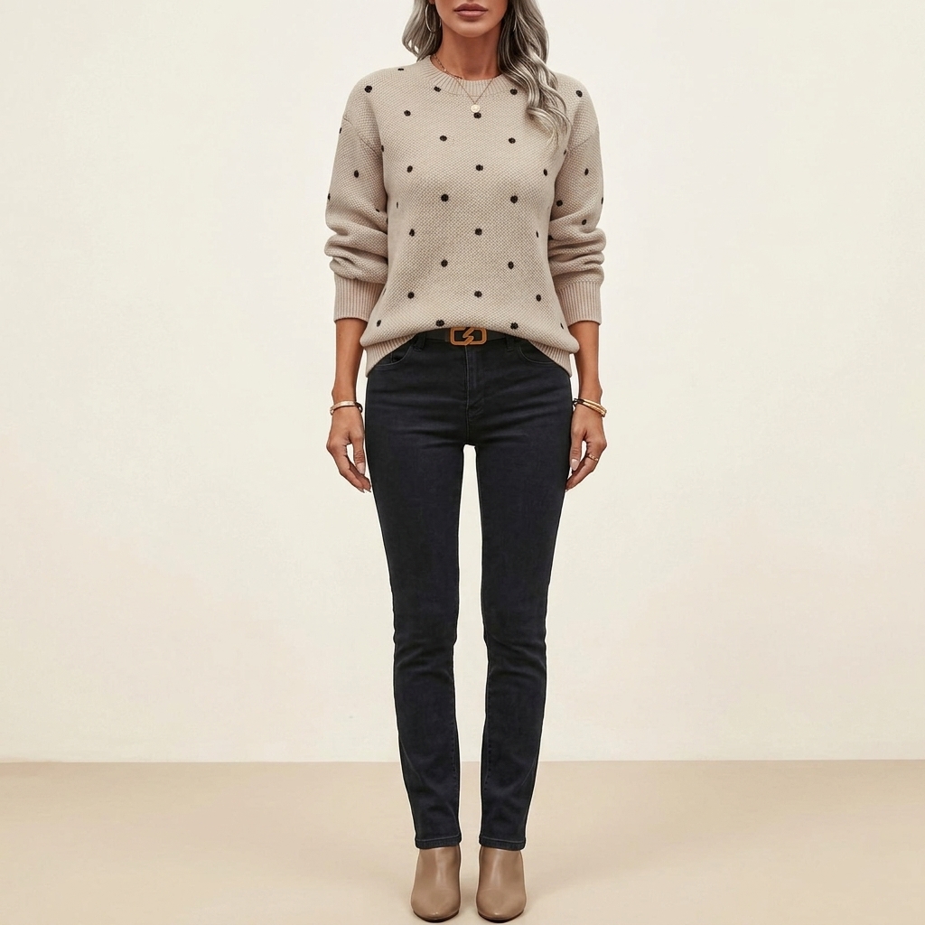 Romy™ | Cozy Dot Sweater | Dot Jumper