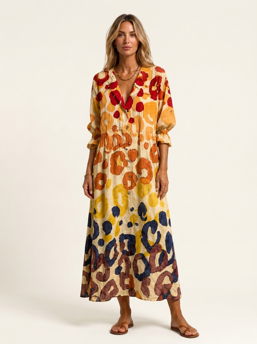 Xenia | Relaxed Printed Shirt Dress | Shirt Dress