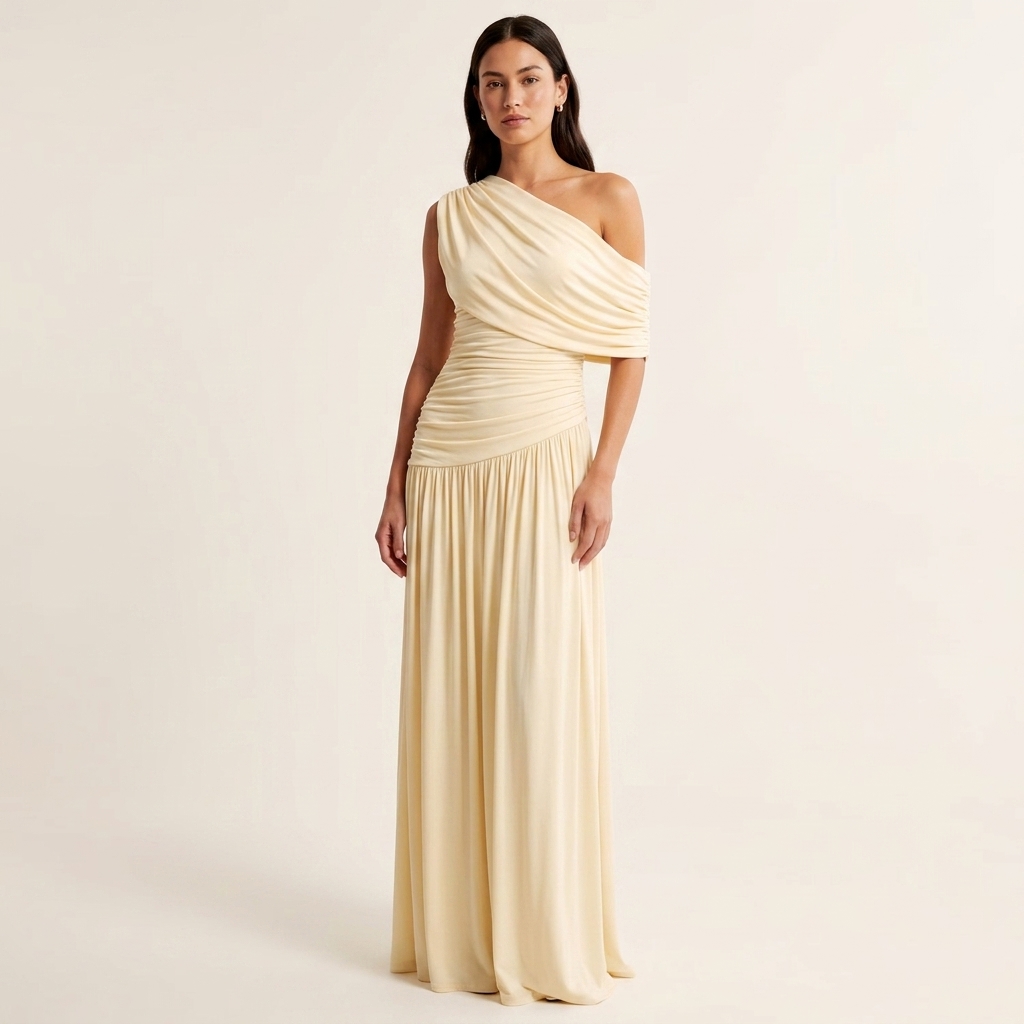 ROSETTA™ - Elegant One Shoulder Evening Maxi Dress | Maxi Dress